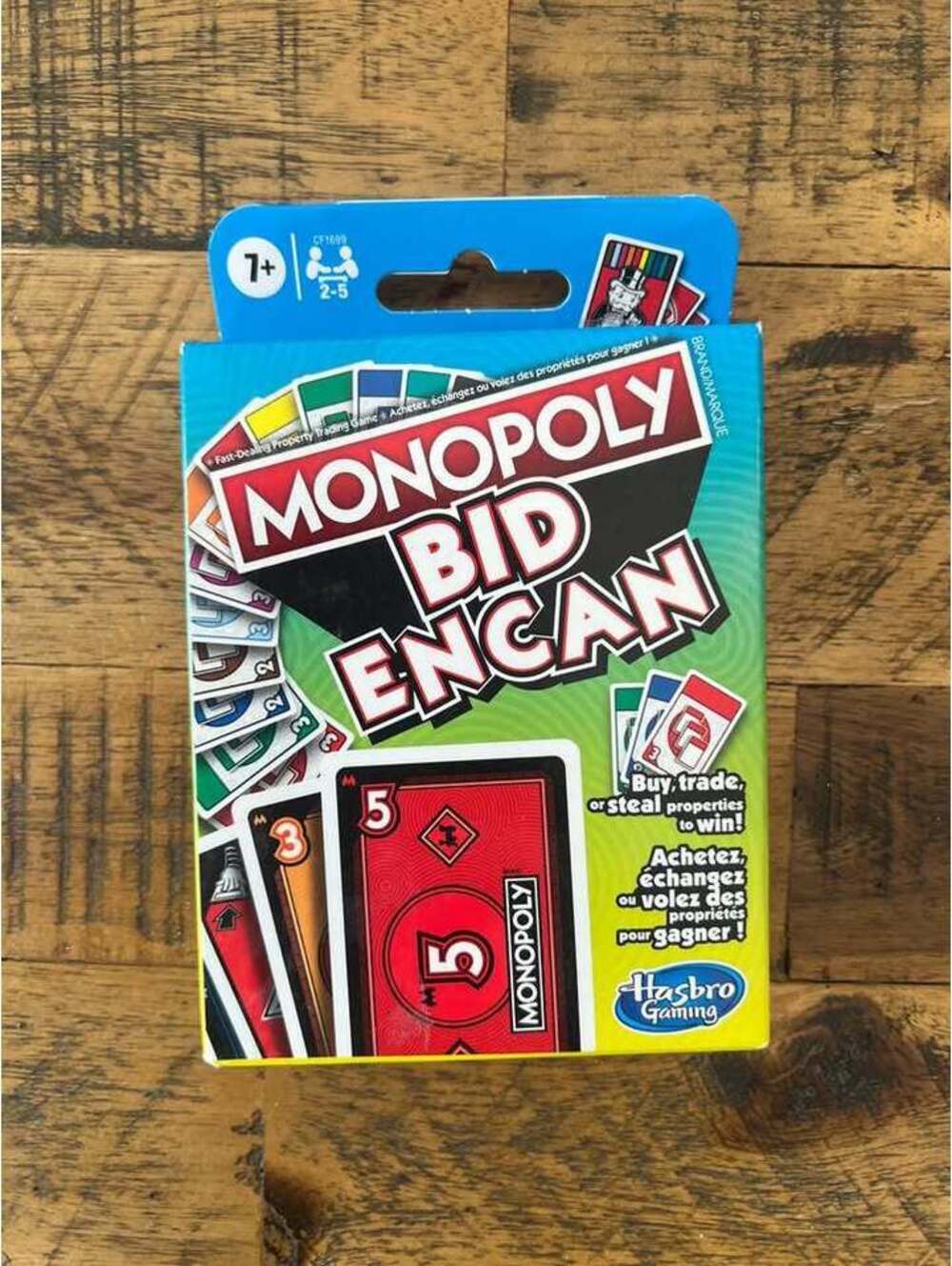 Monopoly Bid Encan Cardgame